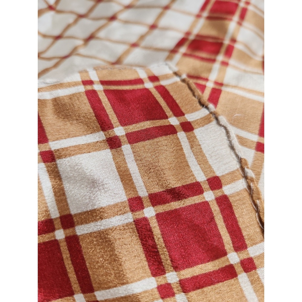 Vintage Roceil Paris Plaid Gingham Scarf Square Preppy Academia - Picture 4 of 5